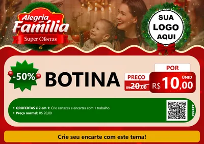 Modelo de Cartaz para Cartaz A4 Horizontal com o tema Alegria Em Família - Super Ofertas para Agropecuária