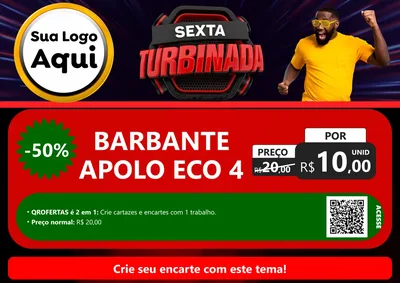 Modelo de Cartaz para Cartaz A4 Horizontal com o tema Sexta Turbinada para Armarinho e Aviamentos