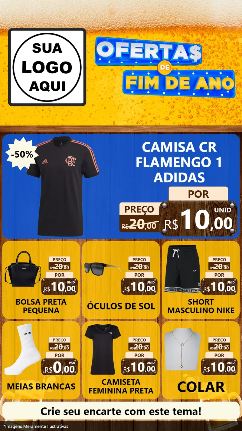 Modelo de Rede Social para Stories com o tema Ofertas de Fim de Ano para Roupas e acessórios