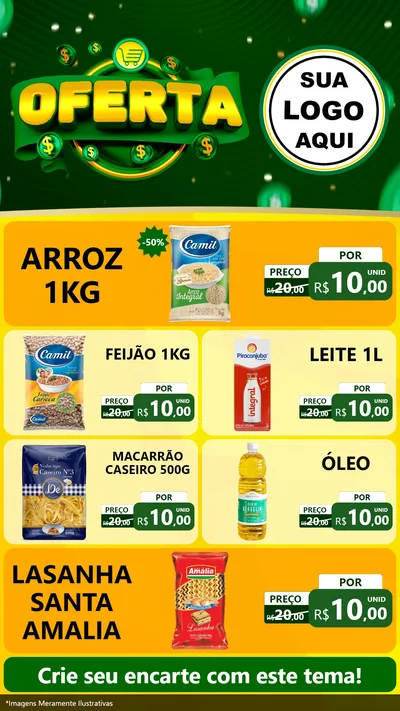 Modelo de TV para TV Vertical com o tema Oferta para Supermercado