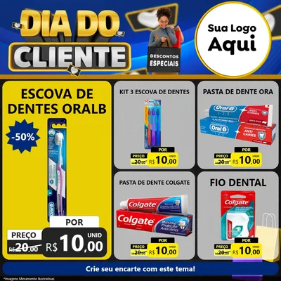 Modelo de Rede Social para Feed Facebook com o tema Dia Do Cliente para Higiene Pessoal
