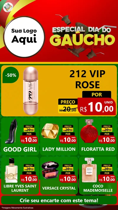 Modelo de Rede Social para Stories com o tema Especial Dia do Gaúcho para Perfumes