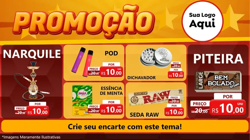 Modelo de TV para TV Horizontal com o tema Promoção para Tabacaria