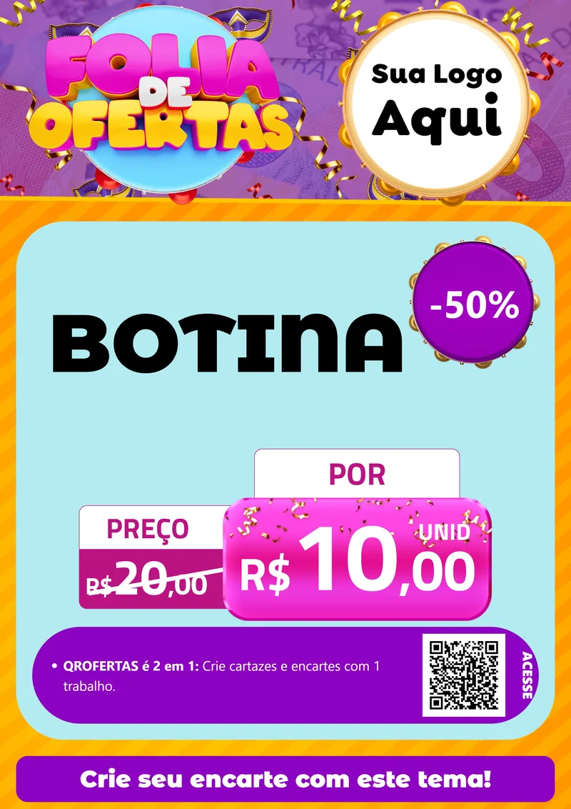 Modelo de Cartaz para Cartaz A4 Vertical com o tema Folia de Ofertas para Agropecuária