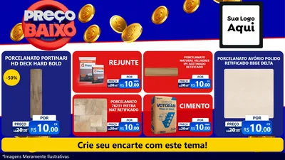 Modelo de TV para TV Horizontal com o tema Preço Baixo para Pisos e revestimentos