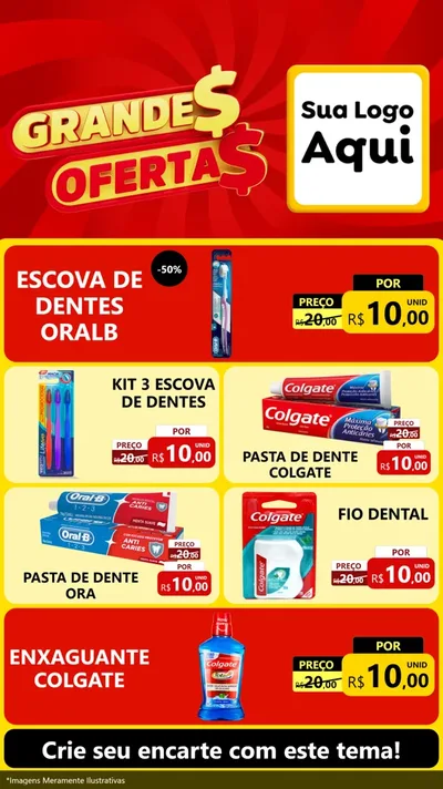 Modelo de TV para TV Vertical com o tema Grandes Ofertas para Higiene Pessoal