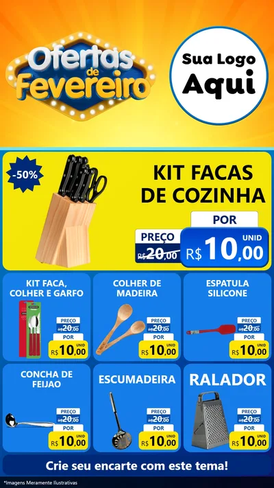 Modelo de Rede Social para Stories com o tema Ofertas de Fevereiro para Utilidades Domésticas