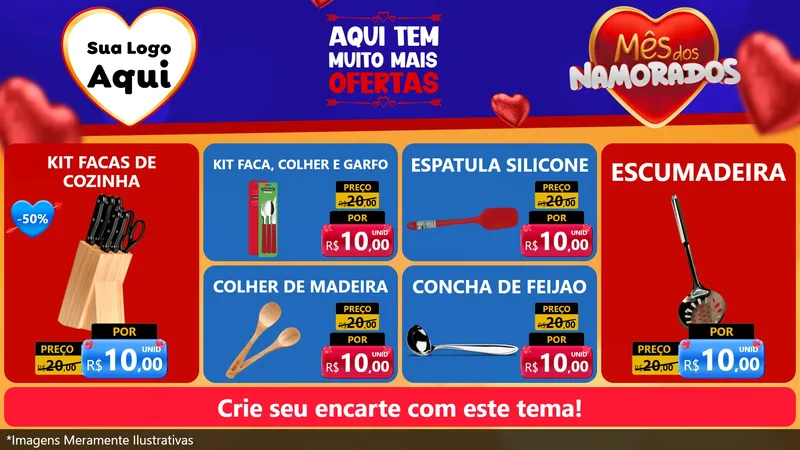 Modelo de TV para TV Horizontal com o tema Mês dos Namorados para Utilidades Domésticas