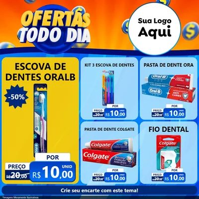 Modelo de Rede Social para Feed Facebook com o tema Ofertas Todo Dia para Higiene Pessoal