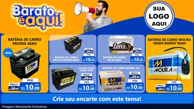 Modelo de TV para TV Horizontal com o tema Barato é aqui para Baterias Elétricas