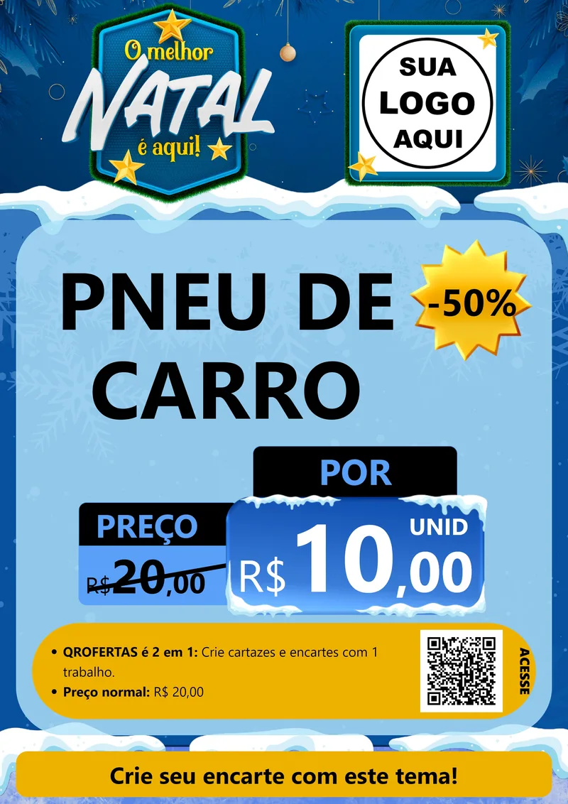 Modelo de Cartaz para Cartaz A4 Vertical com o tema O Melhor Natal É Aqui! para Auto peças