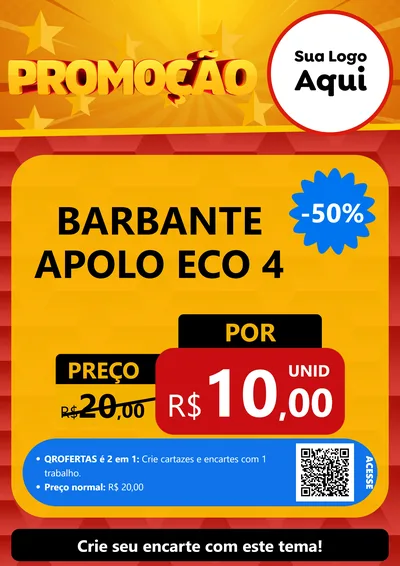 Modelo de Cartaz para Cartaz A4 Vertical com o tema Promoção para Armarinho e Aviamentos