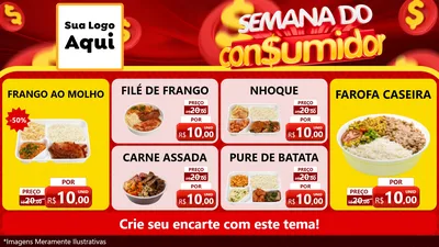 Modelo de TV para TV Horizontal com o tema Semana do Consumidor para Restaurante