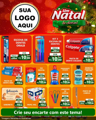 Modelo de Rede Social para Feed Instagram com o tema Um Natal de Ofertas para Higiene Pessoal