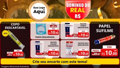Modelo de TV para TV Horizontal com o tema Domingo do Real para Embalagens