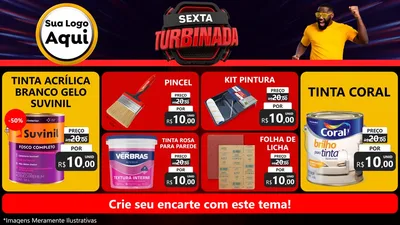 Modelo de TV para TV Horizontal com o tema Sexta Turbinada para Tintas e Ferramentas