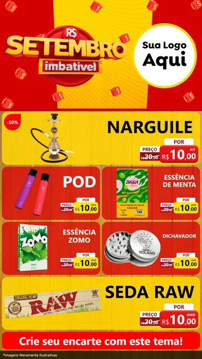 Modelo de TV para TV Vertical com o tema Setembro Imbatível para Tabacaria