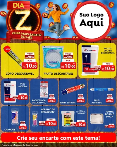 Modelo de Rede Social para Feed Instagram com o tema Dia Z - O Dia Mais Barato Do Mês para Embalagens