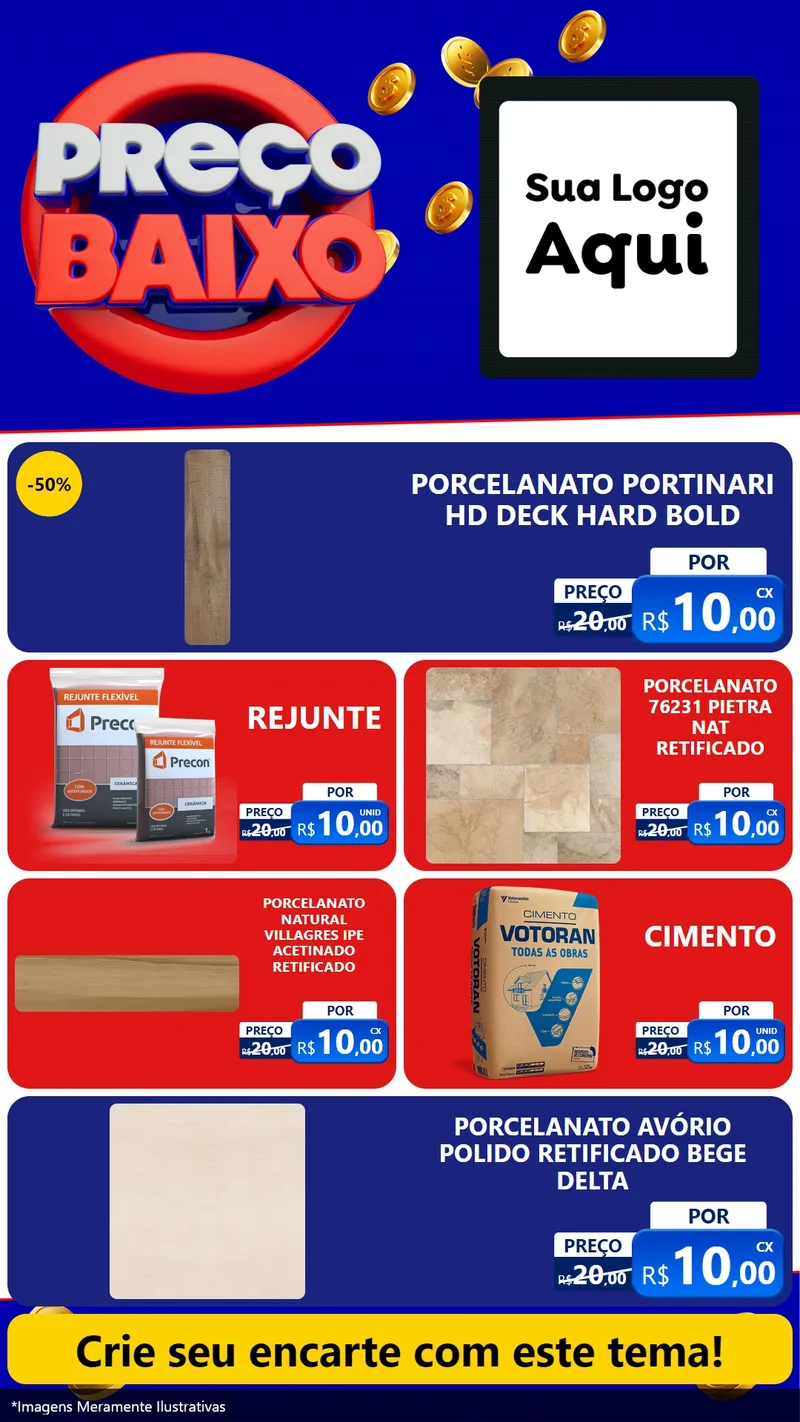 Modelo de TV para TV Vertical com o tema Preço Baixo para Pisos e revestimentos