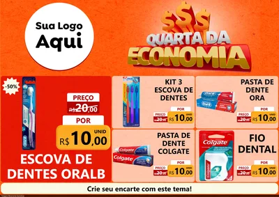 Modelo de Encarte para Encarte A4 Horizontal com o tema Quarta da Economia para Higiene Pessoal