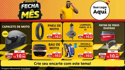 Modelo de TV para TV Horizontal com o tema Operação Fecha Mês para Moto peças