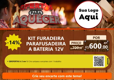 Modelo de Cartaz para Cartaz A4 Horizontal com o tema Ofertas Para Aquecer para Maquinas e Ferramentas