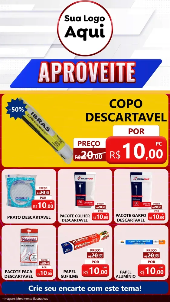 Modelo de Rede Social para Stories com o tema Aproveite para Embalagens
