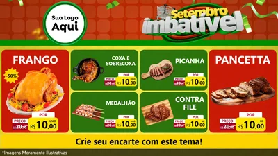 Modelo de TV para TV Horizontal com o tema Setembro Imbatível para Assados