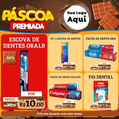 Modelo de Rede Social para Feed Facebook com o tema Páscoa Premiada para Higiene Pessoal
