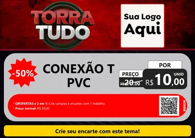 Modelo de Cartaz para Cartaz A4 Horizontal com o tema Torra Tudo para Tubos e conexões