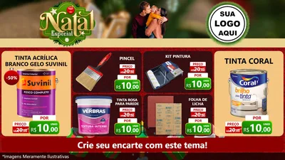 Modelo de TV para TV Horizontal com o tema Natal Especial para Tintas e Ferramentas