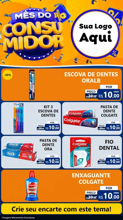 Modelo de TV para TV Vertical com o tema Mês do Consumidor para Higiene Pessoal