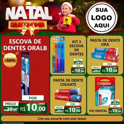 Modelo de Rede Social para Feed Facebook com o tema Natal da Economia para Higiene Pessoal