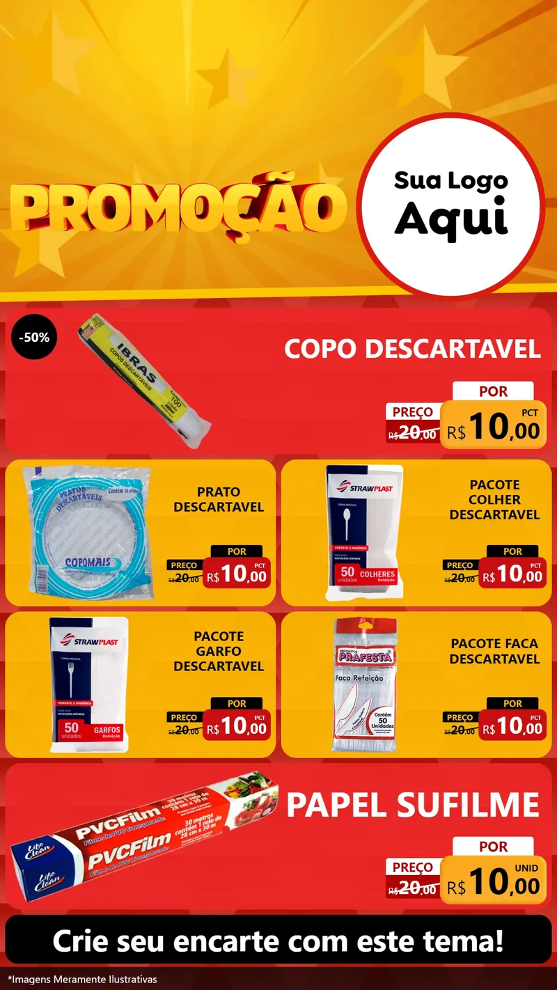 Modelo de TV para TV Vertical com o tema Promoção para Embalagens