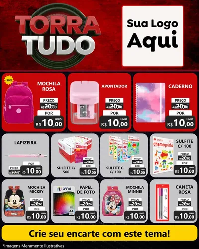 Modelo de Rede Social para Feed Instagram com o tema Torra Tudo para Papelaria