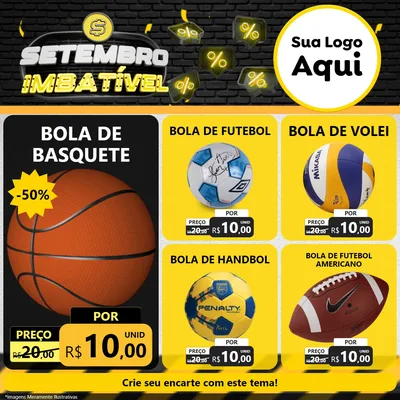 Modelo de Rede Social para Feed Facebook com o tema Setembro Imbatível para Artigos Esportivos