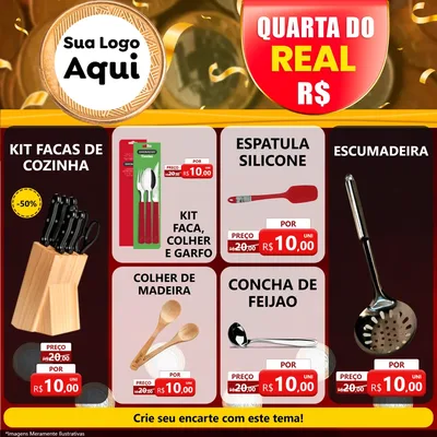 Modelo de Rede Social para Feed Facebook com o tema Quarta do Real para Utilidades Domésticas