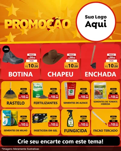 Modelo de Rede Social para Feed Instagram com o tema Promoção para Agropecuária