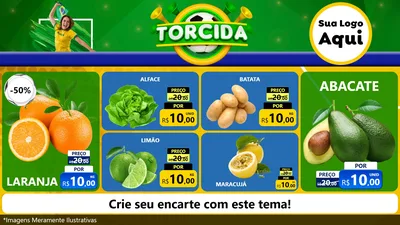 Modelo de TV para TV Horizontal com o tema Torcida para Hortifrúti