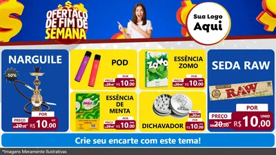 Modelo de TV para TV Horizontal com o tema Ofertaço de Fim de Semana para Tabacaria