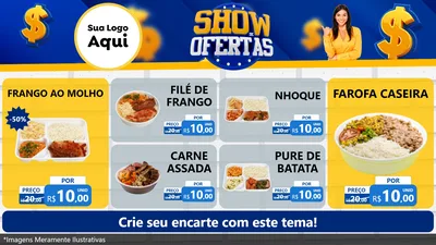 Modelo de TV para TV Horizontal com o tema Show de Ofertas para Restaurante