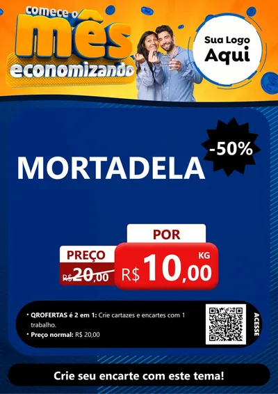 Modelo de Cartaz para Cartaz A4 Vertical com o tema Comece O Mês Economizando para Frios e Laticínios
