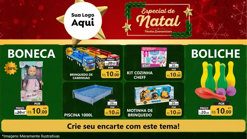Modelo de TV para TV Horizontal com o tema Especial de Natal para Brinquedos