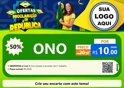 Modelo de Cartaz para Cartaz A4 Horizontal com o tema Ofertas Proclamação da República para Óticas