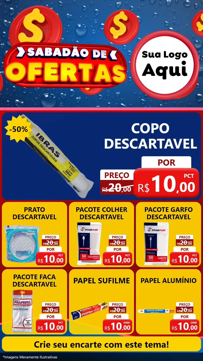 Modelo de Rede Social para Stories com o tema Sabadão de Ofertas para Embalagens