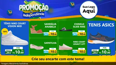 Modelo de TV para TV Horizontal com o tema Promoção da Independência para Calçados