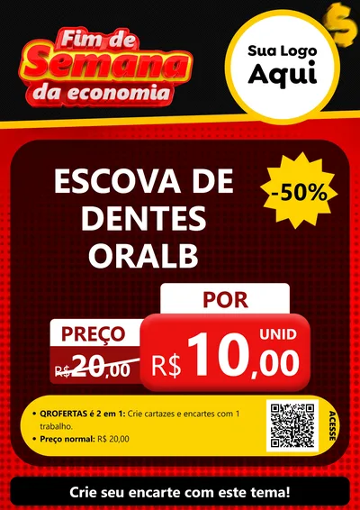 Modelo de Cartaz para Cartaz A4 Vertical com o tema Fim de Semana da Economia para Higiene Pessoal