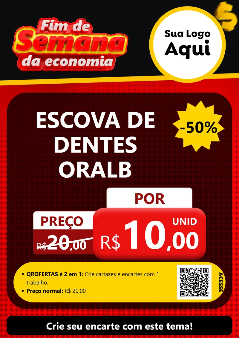 Modelo de Cartaz para Cartaz A4 Vertical com o tema Fim de Semana da Economia para Higiene Pessoal