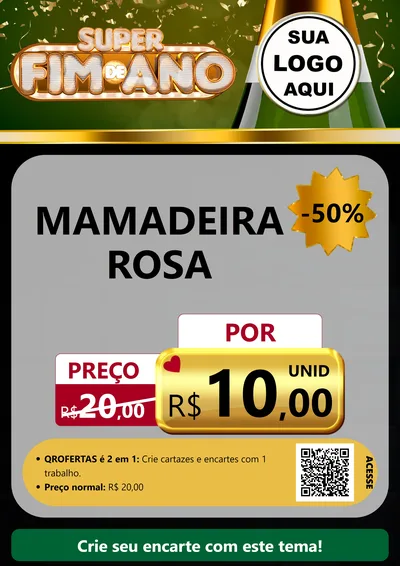 Modelo de Cartaz para Cartaz A4 Vertical com o tema Super Fim de Ano para Bebês