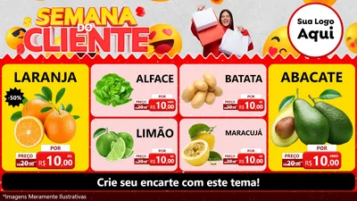 Modelo de TV para TV Horizontal com o tema Semana do Cliente para Hortifrúti